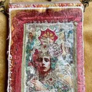 Handgjord mobilväska i linne